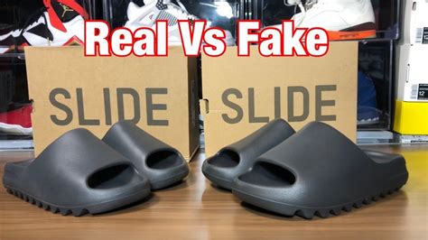 real vs fake yeezy|real vs false yeezy slides.